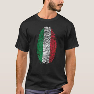 Italië Vlag Vingerafdruk Het zit in mijn DNA Cadea T-shirt