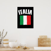 Italië Vlag Voetbal Poster (Keuken)