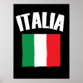 Italië Vlag Voetbal Poster (Voorkant)