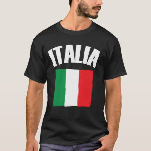 Italië Vlag Voetbal T-shirt