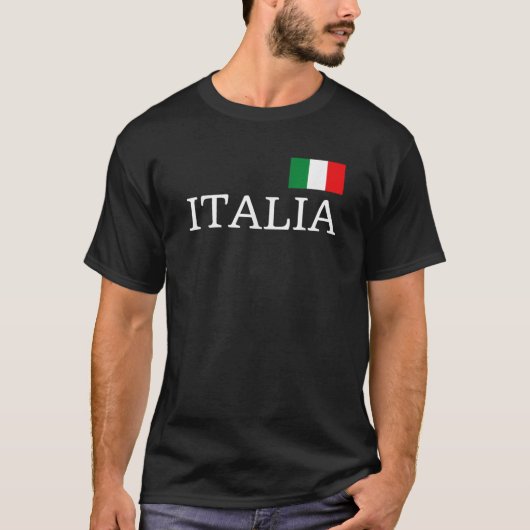 Italië Vlag Voetbal T Shirt (Voorkant)
