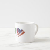 Italië vlag VS vlag Italiaanse onafhankelijkheidsd Espresso Kop (Voorkant rechts)