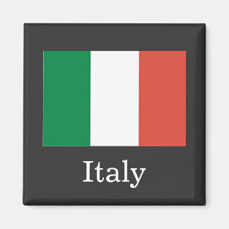 Italië Vlag, witte tekst, Magneet