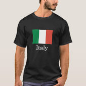 Italië Vlag, witte tekst, T-shirt (Voorkant)