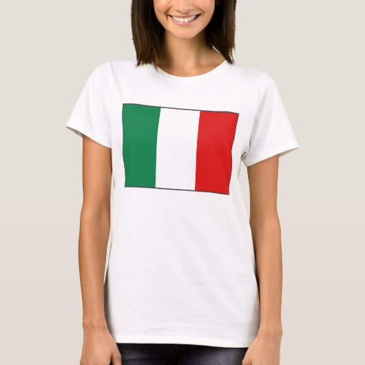 Italië Vlag x kaart T-Shirt (Voorkant)