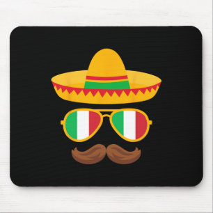Italië Vlag Zonnebrillen Italiaanse Cinco de Mayo Muismat