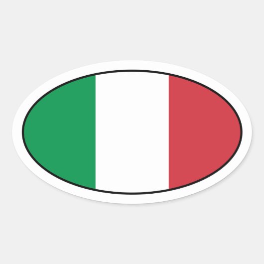 Italië Vlaggen Oval Sticker (Voorkant)