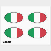 Italië Vlaggen Oval Sticker (Vel)
