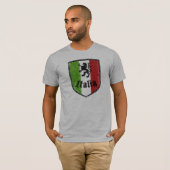 Italië Vlaggencentrum Grijze T-Shirt (Voorkant volledig)
