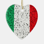 Italië Vlagglitterversiering Keramisch Ornament (Rechts)