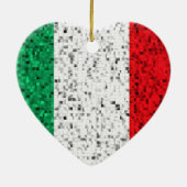 Italië Vlagglitterversiering Keramisch Ornament (Achterkant)