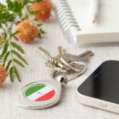 Italië, vlagkleuren, geëtiketteerd, sleutelhanger (Zijkant)