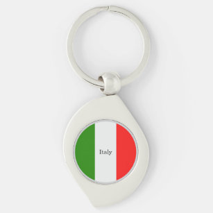 Italië, vlagkleuren, geëtiketteerd, sleutelhanger
