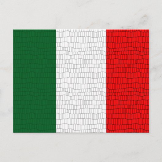 Italië Vlagslang Briefkaart (Voorkant)