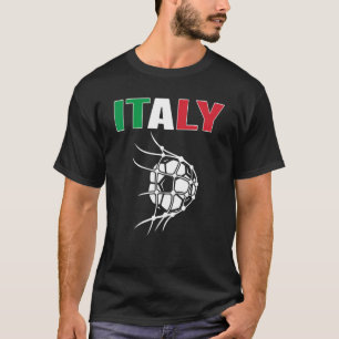 Italië Voetbal Bal In Net Doelpunt Ondersteun Ital T-shirt