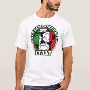 Italië Voetbal een team één dromen Italiaanse v T-shirt