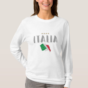 Italië Voetbal Fan T-shirt Vlag