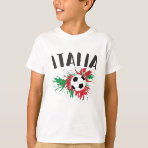 Italië Voetbal Grunge Vlag T-shirt