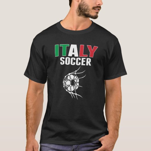 Italië Voetbal in netto Italiaans Football Su T-shirt (Voorkant)
