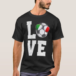 Italië Voetbal Liefde Italiaanse Fan vlag T-shirt