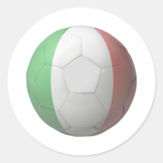 Italië Voetbal Ronde Sticker (Voorkant)