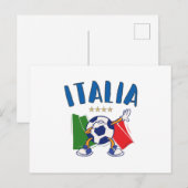 Italië Voetbal vlag 4 sterren Briefkaart (Voorkant / Achterkant)