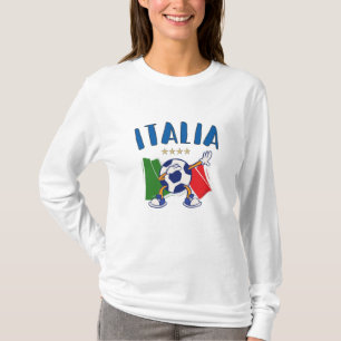 Italië Voetbal vlag 4 sterren T-shirt