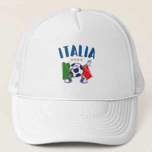 Italië Voetbal vlag 4 sterren Trucker Pet