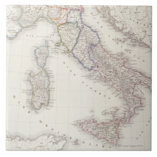 Italië vóór de unificatie tegeltje (Voorkant)
