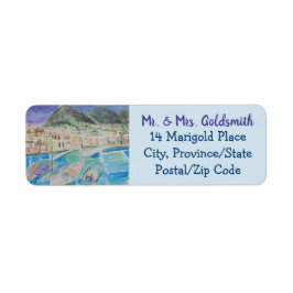 Italië Waterverf Adresetiketten Etiket