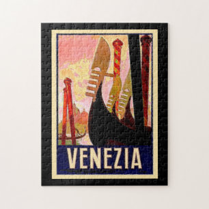 Italië, waterwegkanalen, legpuzzel