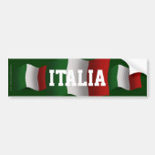 Italië Waving Flag Bumpersticker (Voorkant)