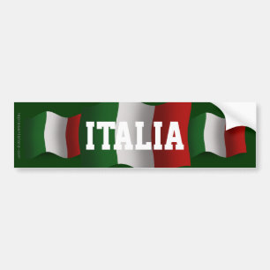 Italië Waving Flag Bumpersticker
