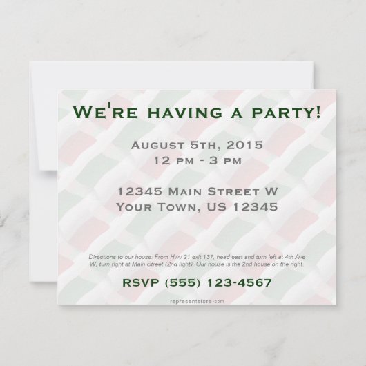 Italië Waving Flag Kaart (Achterkant)