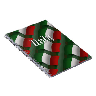 Italië Waving Flag Notitieboek