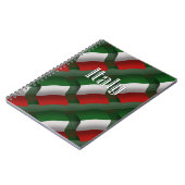Italië Waving Flag Notitieboek (Linkerzijde)