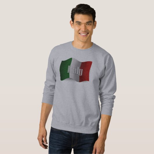 Italië Waving Flag Trui (Voorkant volledig)
