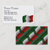 Italië Waving Flag Visitekaartje (Voorkant / Achterkant)
