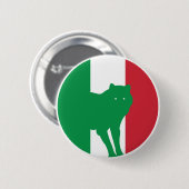 Italië Wolf Italiaanse nationale dierenvlag Ronde Button 5,7 Cm (Voorkant /achterkant)