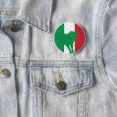 Italië Wolf Italiaanse nationale dierenvlag Ronde Button 5,7 Cm (In situ)