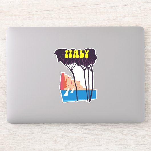 Italië zeilreisposter sticker (Computer)