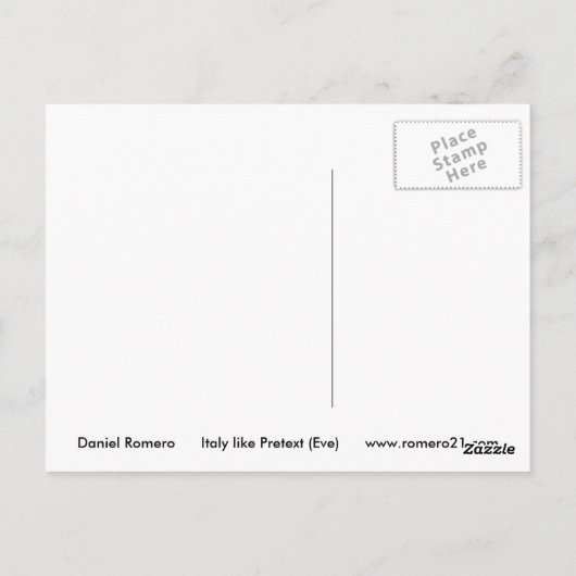 Italië zoals Pretext Briefkaart (Achterkant)