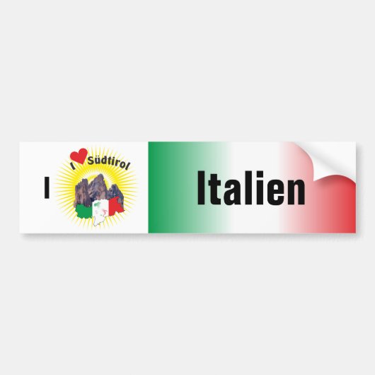 Italien - Italia Autoaufkleber Bumpersticker (Voorkant)