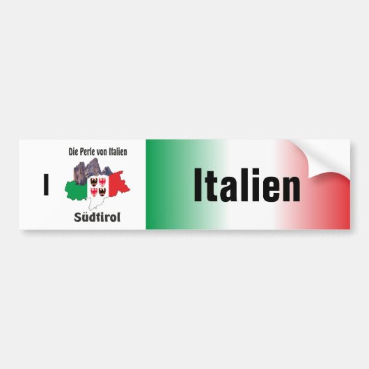Italien - Italia Autoaufkleber Bumpersticker (Voorkant)