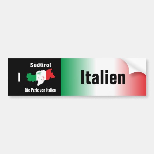 Italien - Italia Autoaufkleber Bumpersticker (Voorkant)