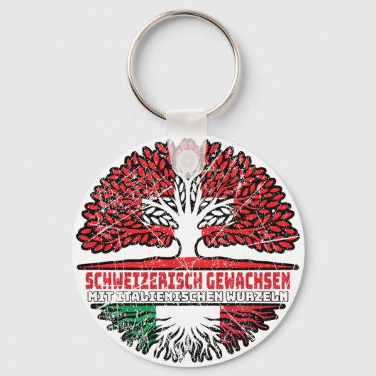Italien Italienisch Schweizer Schweiz Baum Wurzel Sleutelhanger (Voorkant)