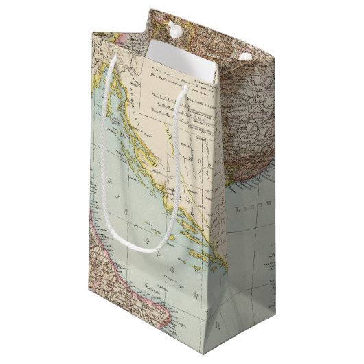 Italien nordliche Halfte, Kaart van Noord-Italië Klein Cadeauzakje (Voorkant Gekanteld)