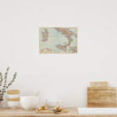 Italien sudliche Halfte, Map of South Italy Poster (Keuken)