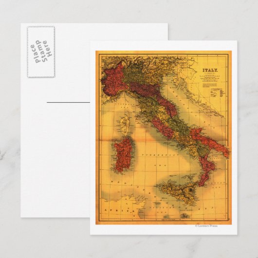 ItaliëPanoramische kaartItalië Briefkaart (Voorkant / Achterkant)