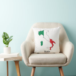 Italië's Vlag Binnen Zijn Kaart - Souvenircollecti Kussen